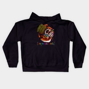 Semper Fi Marine Corps Crayon Eaters Unite, full color Kids Hoodie